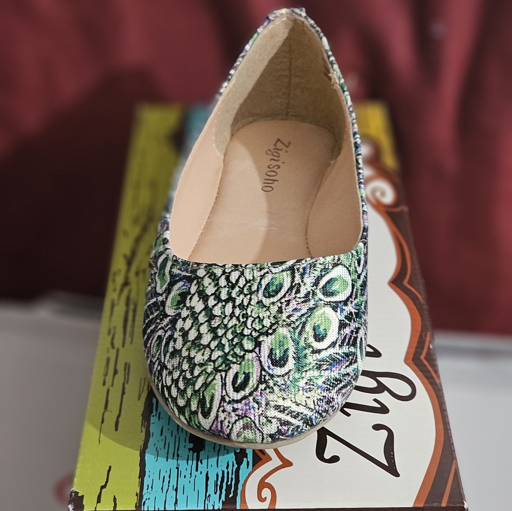 COPY - NIB Zigi Soho Sprite Women's Blue Peacock Shoes/Flats Sz 8 - Picture 2 of 2